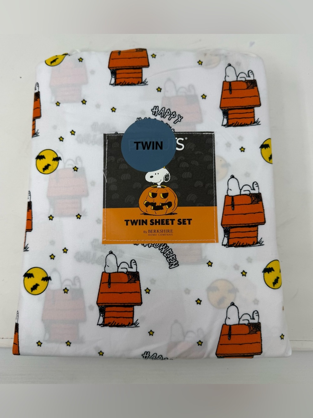 Snoopy Peanuts Fall Halloween Twin Sheet set New